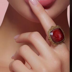 18k Yellow Gold Filagree Ring  Size 6 US